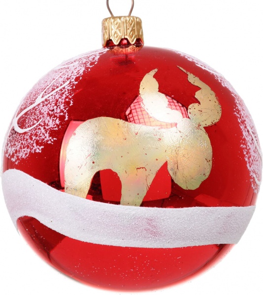 Шар новогодний мульти d 80 мм в ассортименте