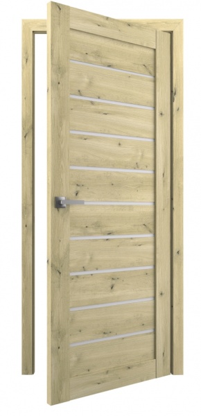 Дверне полотно Dverona 502 ПГ 800 мм дуб класичний 