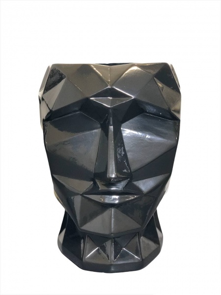 Ваза керамическая Nana ceramics Кай 28 см черный глянец 