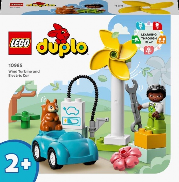Конструктор LEGO DUPLO Вітрова турбіна та електромобіль 10985