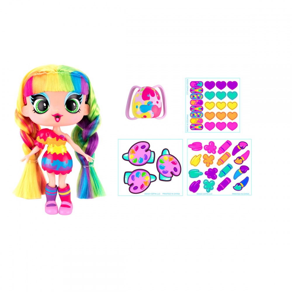 Игровой набор Decora Girlz с куклой Дизайнерский магазин наклеек D1009