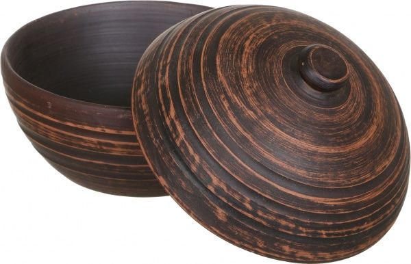 Горщик з кришкою 0,6 л димлений