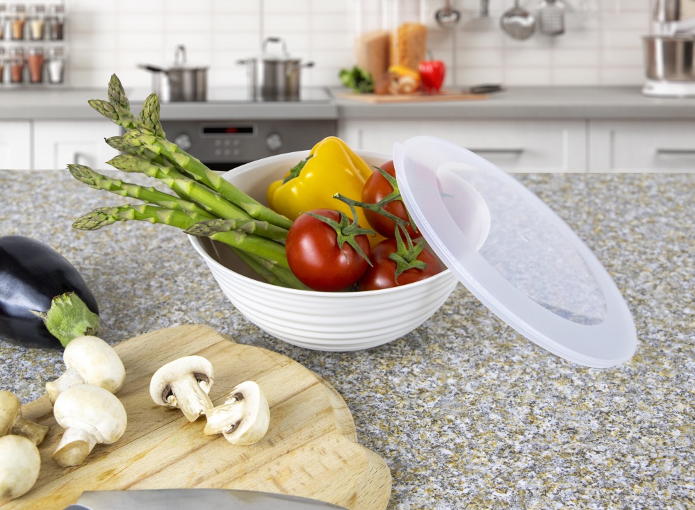 Миска с крышкой Eurogold Uranus 2 л белый