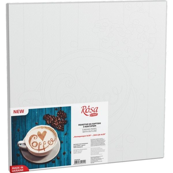 Полотно на картоні з контуром Натюрморт№39 30х30 см Rosa Start 