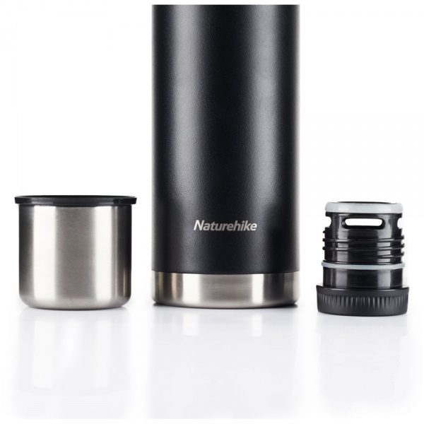 Термос туристичний Q-9H NH19SJ010, 304 сталь, 1.0 л, чорний Naturehike