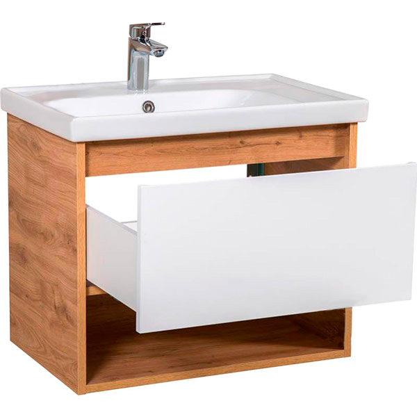 Тумба подвесная ScandiSPA Edda севилья с умывальником Frame 70 см