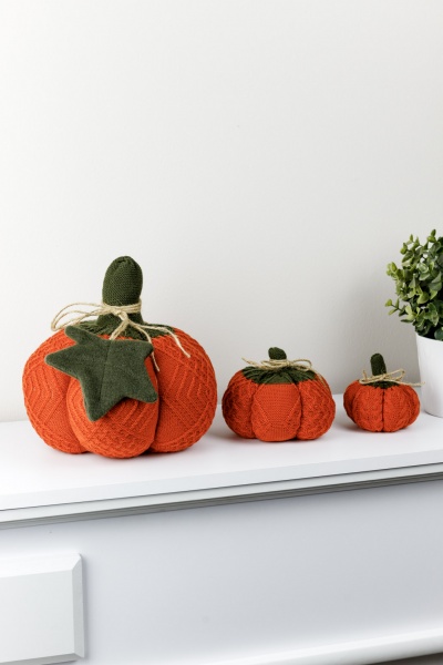 Декоративное изделие Тыква Mini 9x9 см оранжевый Прованс 