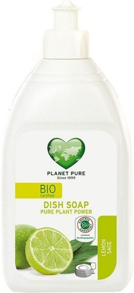 Моющее средство для ручного мытья посуды PLANET PURE Лимон и шалфей 0,51л