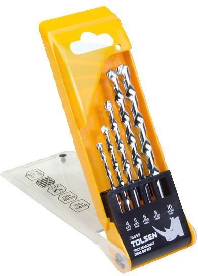 Набор сверл Tolsen по кирпичу/бeтону 75 мм 4-10 мм 5 шт. 75459