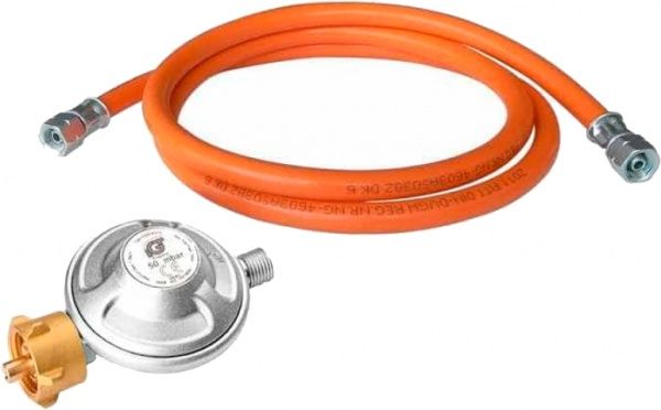 Комплект газовый шланг 200 см. и редуктор 30 мбар 