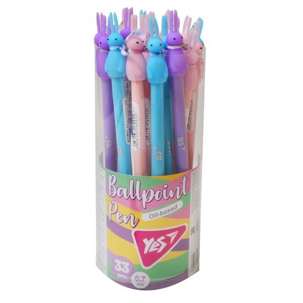 Ручка шариковая YES Rabbit 0,7 мм синяя 