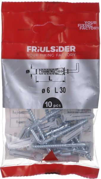 Дюбель универсальный L-подобный 6x30 мм 10 шт. Friulsider
