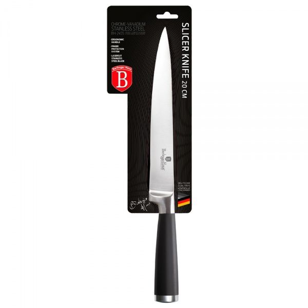Нож для нарезки Berlinger BLACK SILVER Collection 20 см BH 2455