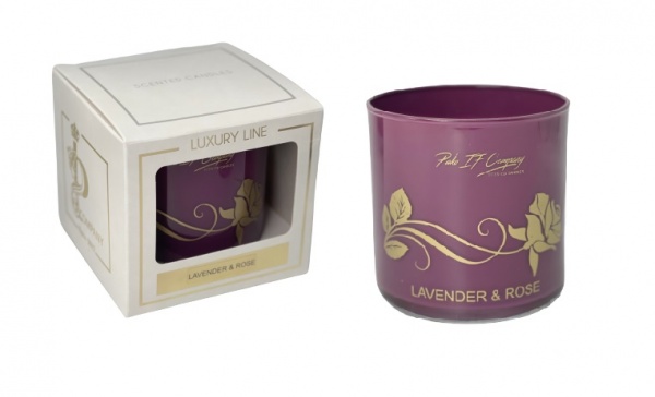 Свеча ароматическая Pako-If Luxury Line (М) Лаванда-роза 420 г 