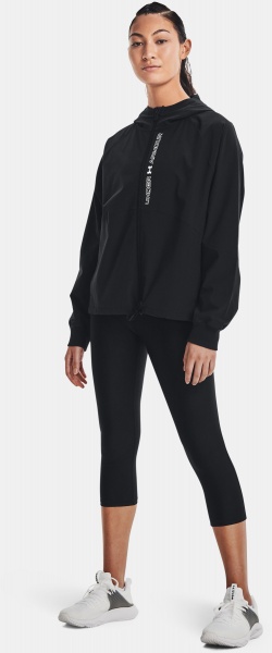 Джемпер Under Armour WOVEN FZ JACKET 1369889-002 р. L чорно-білий