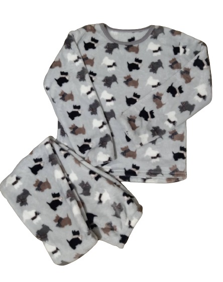 Пижама детская для мальчиков Моя планета серые собачки р.134–140 Пж601-3 