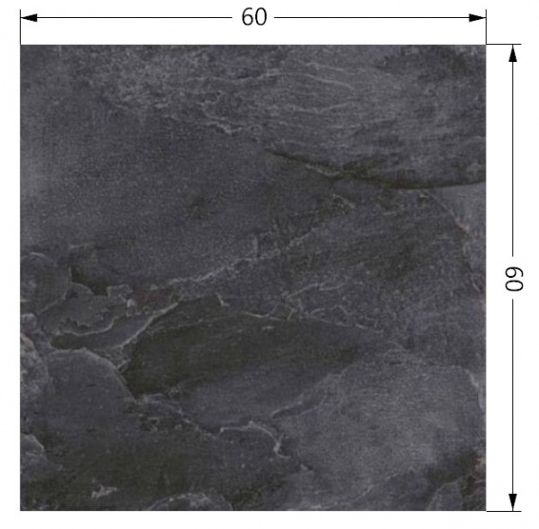 Плитка TABRIZ TILE Nature Black Relief 60x60 