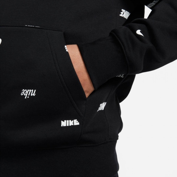 Джемпер Nike M NK CLUB+ BB PO HOODIE AOP FB7434-010 р.2XL чорний