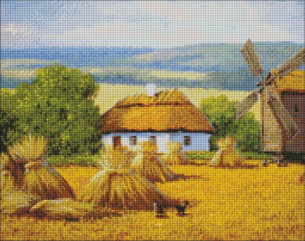 Алмазна мозаїка Жнива 40х50 см Ідейка 