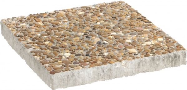 Тротуарна плитка АртБетон Квадрат декорована галькою 40х40х5 см