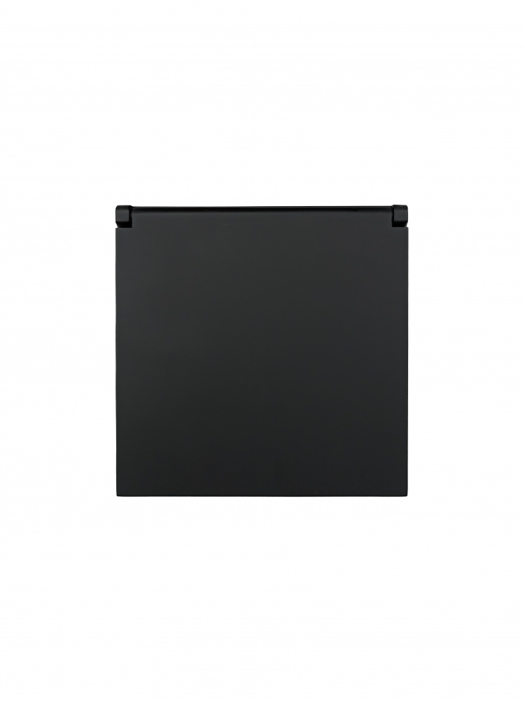 Розетка с крышкой бытовая с заземлением HausMark Juna черный