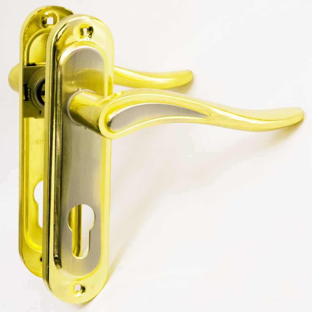 Ручка на планці Bruno Etro циліндровий 60 мм матова латунь/нікель