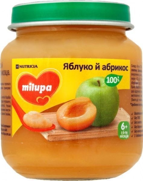 Пюре Milupa Яблуко й абрикос 125 г 8591119003805 