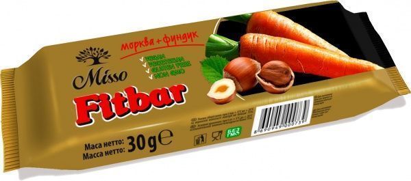 Снеки Misso Fitbar Морква+Фундук 30 г 