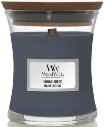 Свеча ароматическая Woodwick Mini Indigo suede 85 г 