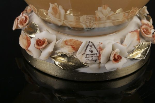 Ваза стеклянная медовая ELENA 31,5 см White cristal