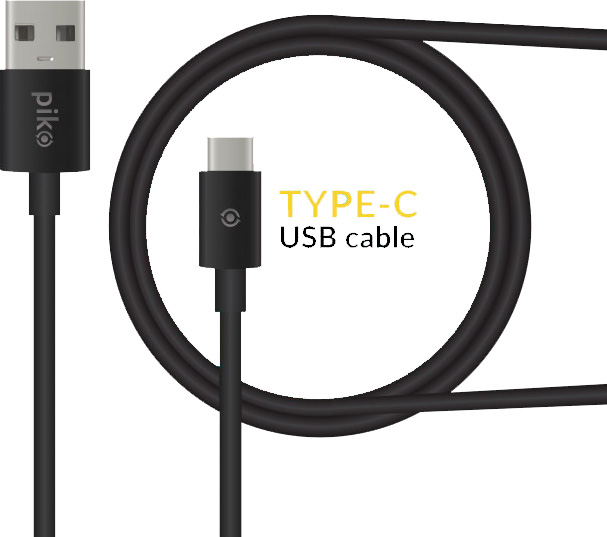 Кабель Piko USB Type-C – USB 2 м чорний CB-UT12