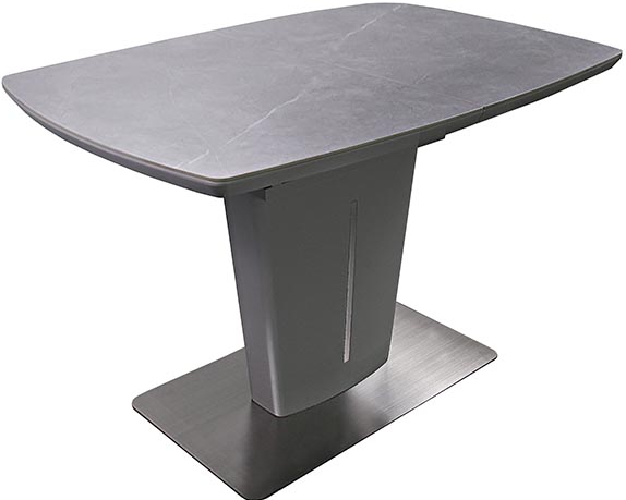Стол обеденный Prestol Адам Т7062 1200/1600х800х760 мм серый мат керамика 