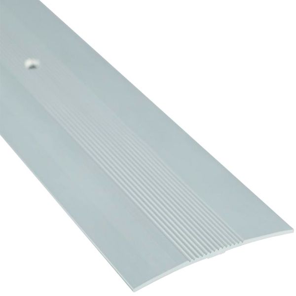 Порожек алюминиевый анодированный Braz Line рифленый с отверстиями 60x2700 мм серебро
