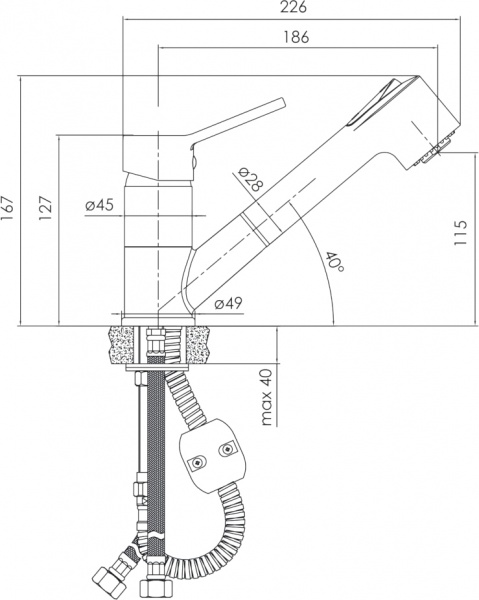Змішувач для кухні Imprese Liben-М f03404001AB