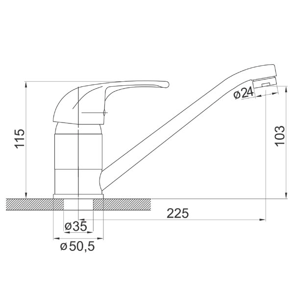 Смеситель для кухни Ferro Vasto BVA4
