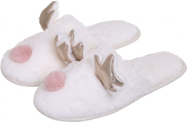 Тапки домашние La Nuit Олени р. 36-37 молочный 