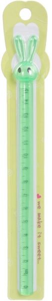 Линейка Ушки зайчонка зеленый 15 см
