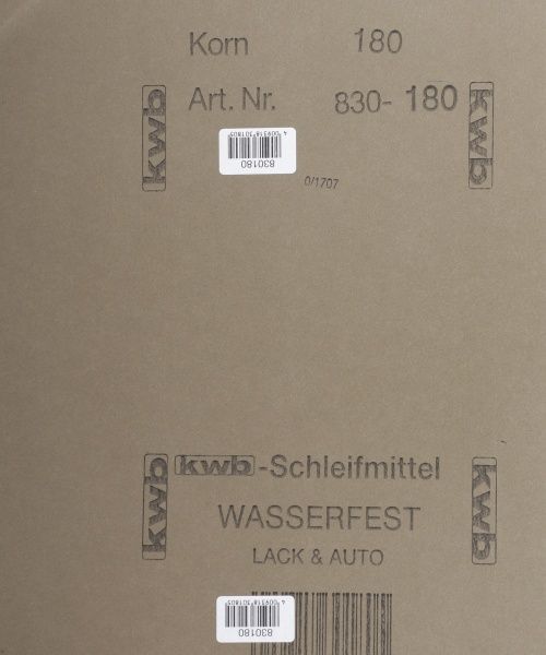 Наждачний папір KWB 23х28 см Р180 830180