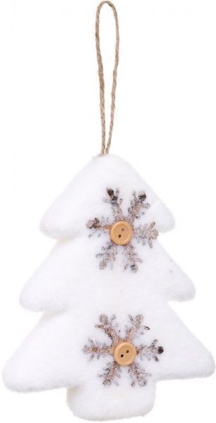 Елочная игрушка елка Снежинка SDK1713W 13 см 