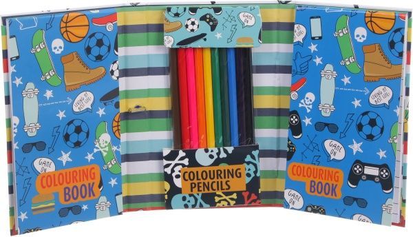 Набор раскраска Football и карандаши цветные 10 шт. 