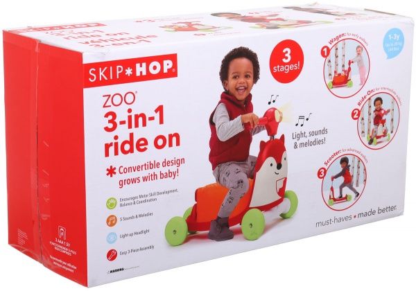 Самокат-трансформер Skip Лисёнок оранжевый 184350 