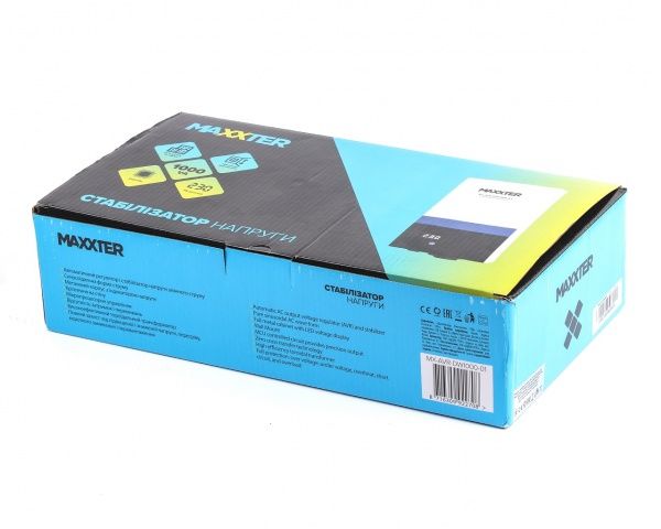 Стабілізатор напруги Maxxter 230 В, 1000 ВА MX-AVR-DW1000-01