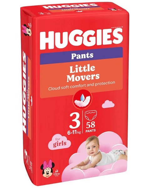 Підгузки-трусики Huggies Girl 3 6-11 кг 58 шт.