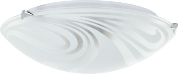 Світильник настінно-стельовий УТ Сяйво НПБ Хвиля 2x60 Вт E27 білий 3021 