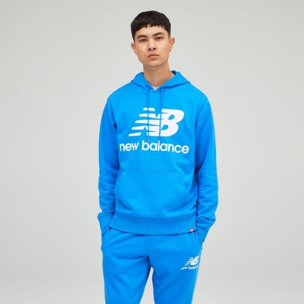 Джемпер New Balance Essentials Stacked Logo MT03558SBU р. L голубой