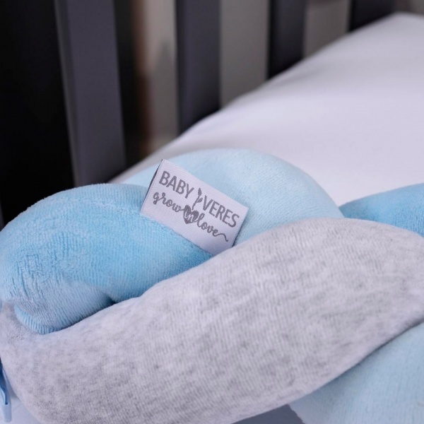 Захист на дитяче ліжко Blue Grey 120x15 см Baby Veres блакитний/сірий 154.02.3 