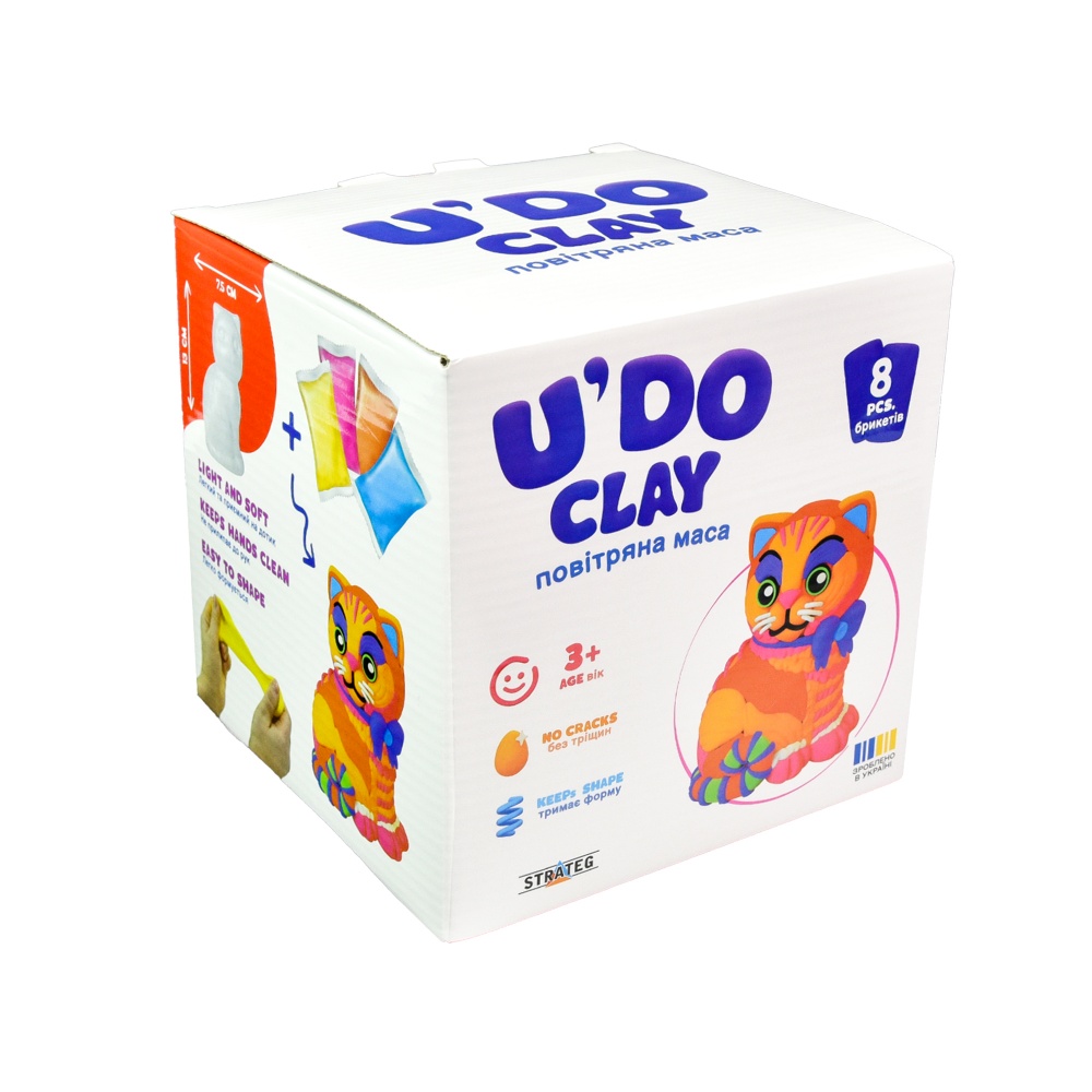 Набір для ліплення Strateg Котик U'DO Clay 30747