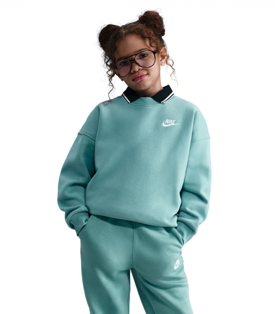 Світшот Nike G NSW CLUB FLC OVRSZD CREW LBR FD2923-017 р.S зелений