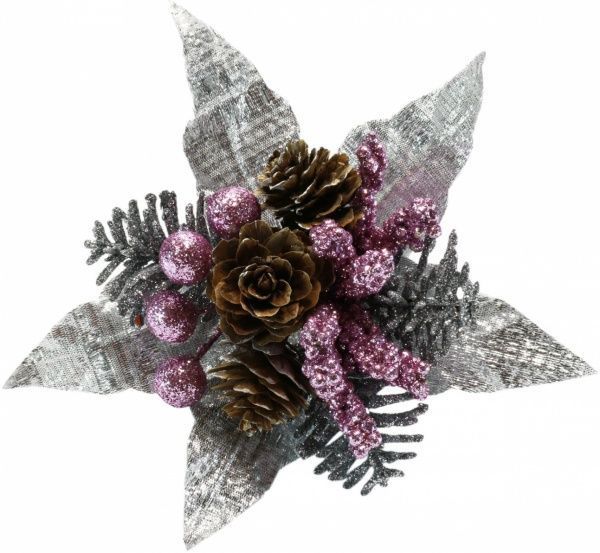 Композиція новорічна квіткова 16 см 