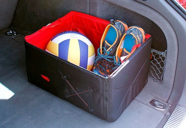 Ящик органайзер складаний для автомобіля Фолдін ТрендБай 1063 сірий із червоним